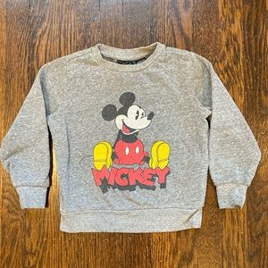Disney Mickey Mouse gray sweatshirt. Size 4.
